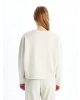 LCW Vision Bej Bisiklet Yaka Oversize Kadın Sweatshirt