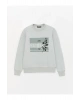 LCW Vision Bisiklet Yaka Baskılı Uzun Kollu Kadın Sweatshirt