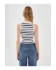 LCW Vision Bisiklet Yaka Çizgili Kadın Crop (S5)