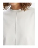 LCW Vision Ekru Bisiklet Yaka Düz Oversize Kadın Sweatshirt
