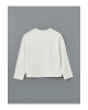LCW Vision Ekru Bisiklet Yaka Düz Oversize Kadın Sweatshirt