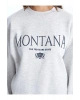 LCW Vision Gri Bisiklet Yaka Baskılı Oversize Kadın Kalın Sweatshirt