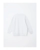 LCW Vision Gri Bisiklet Yaka Baskılı Oversize Kadın Kalın Sweatshirt