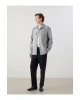 LCW Vision Gri Regular Fit Uzun Kollu Erkek Gömlek Ceket