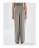 LCW Vision Haki Beli Lastikli Loose Fit Kadın Pantolon W4JP34Z8
