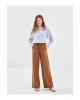 LCW Vision Kahverengi Beli Lastikli Loose Fit Kadın Pantolon