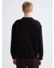 LCW Vision Kahverengi Bisiklet Yaka Erkek Kalın Sweatshirt