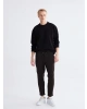 LCW Vision Kahverengi Bisiklet Yaka Erkek Kalın Sweatshirt