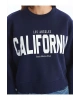 LCW Vision Lacivert Bisiklet Yaka Baskılı Oversize Kadın Sweatshirt