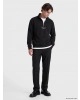 LCW Vision Siyah Dik Yaka Baskılı Erkek Kalın Sweatshirt