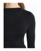 LCW Vision Siyah Dik Yaka Kadın Body