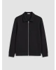 LCW Vision Siyah Polo Yaka Erkek Fermuarlı Sweatshirt