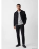 LCW Vision Siyah Regular Fit Gömlek Yaka Erkek Süet Mont