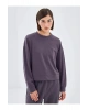 LCW VisionAntrasit Bisiklet Yaka Oversize Kadın Sweatshirt