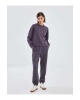 LCW VisionAntrasit Bisiklet Yaka Oversize Kadın Sweatshirt