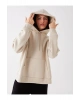 LCW Vision Bej Düz Oversize Kadın Hoodie