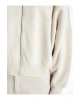 LCW VisionGri Kolej Yaka Oversize Kadın Kalın Fermuarlı Sweatshirt