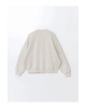 LCW VisionGri Kolej Yaka Oversize Kadın Kalın Fermuarlı Sweatshirt