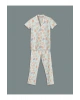 LCW Young Ekru Gömlek Yaka Desenli Kadın Pijama Takımı