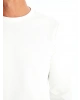 LCWAIKIKI Basic Beyaz Bisiklet Yaka Uzun Kollu Erkek Kalın Sweatshirt
