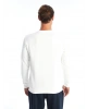 LCWAIKIKI Basic Beyaz Bisiklet Yaka Uzun Kollu Erkek Kalın Sweatshirt