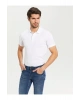LCWAIKIKI Basic Beyaz Polo Yaka Kısa Kollu Basic Pike Tişört