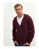 LCWAIKIKI Basic Bordo Kapüşonlu Uzun Kollu Erkek Fermuarlı Sweatshirt