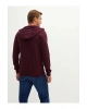 LCWAIKIKI Basic Bordo Kapüşonlu Uzun Kollu Erkek Fermuarlı Sweatshirt