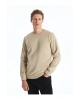 LCWAIKIKI Basic İndigo Bisiklet Yaka Uzun Kollu Erkek Sweatshirt
