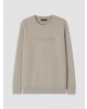 LCWAIKIKI Classic Bej Bisiklet Yaka Kabartma Baskılı Erkek Sweatshirt