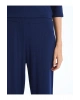 LCWAIKIKI Classic Lacivert Beli Lastikli Geniş Paça Kadın Pantolon