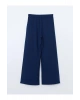 LCWAIKIKI Classic Lacivert Beli Lastikli Geniş Paça Kadın Pantolon