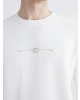 LCWAIKIKI Classic Beyaz Bisiklet Yaka Baskılı Erkek Kalın Sweatshirt
