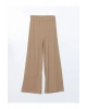 LCWAIKIKI Classic Haki Beli Lastikli Geniş Paça Kadın Pantolon