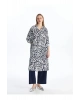 LCWAIKIKI Classic Lacivert Desenli Oversize Kadın Gömlek Tunik