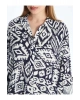 LCWAIKIKI Classic Lacivert Desenli Oversize Kadın Gömlek Tunik
