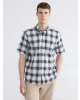 LCWAIKIKI Classic Lacivert Regular Fit Ekose Erkek Gömlek