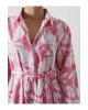 LCWAIKIKI Classic Pembe Gömlek Yaka Desenli Poplin Elbise