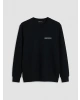 LCWAIKIKI Classic Siyah Bisiklet Yaka Baskılı Erkek Sweatshirt