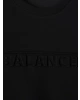 LCWAIKIKI Classic Siyah Bisiklet Yaka Kabartma Baskılı Erkek Sweatshirt