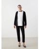 LCWAIKIKI Classic Siyah Bisiklet Yaka Renk Bloklu Kadın Sweatshirt Tunik