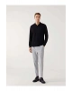 LCWAIKIKI ClassicSiyah Polo Yaka Uzun Kollu Erkek Sweatshirt