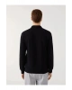 LCWAIKIKI ClassicSiyah Polo Yaka Uzun Kollu Erkek Sweatshirt