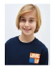 Lcwk Bisiklet Yaka Baskılı Uzun Kollu Erkek Çocuk Sweatshirt
