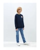 Lcwk Bisiklet Yaka Baskılı Uzun Kollu Erkek Çocuk Sweatshirt