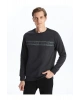Lcwk Bisiklet Yaka Uzun Kollu Baskılı Erkek Kalın Sweatshirt