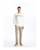 Lcwk Bisiklet Yaka Uzun Kollu Baskılı Erkek Kalın Sweatshirt