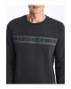 Lcwk Bisiklet Yaka Uzun Kollu Baskılı Erkek Kalın Sweatshirt