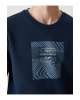 LCWK Bisiklet Yaka Uzun Kollu Baskılı Erkek Kalın Sweatshirt