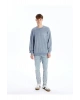 Lcwk Bisiklet Yaka Uzun Kollu Baskılı Erkek Sweatshirt